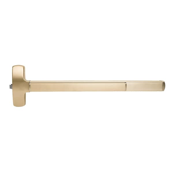 Fire Rated 25 Series Exit Device, Rim with Night Latch Trim, Quantum Lever Design, 3 Ft. Device